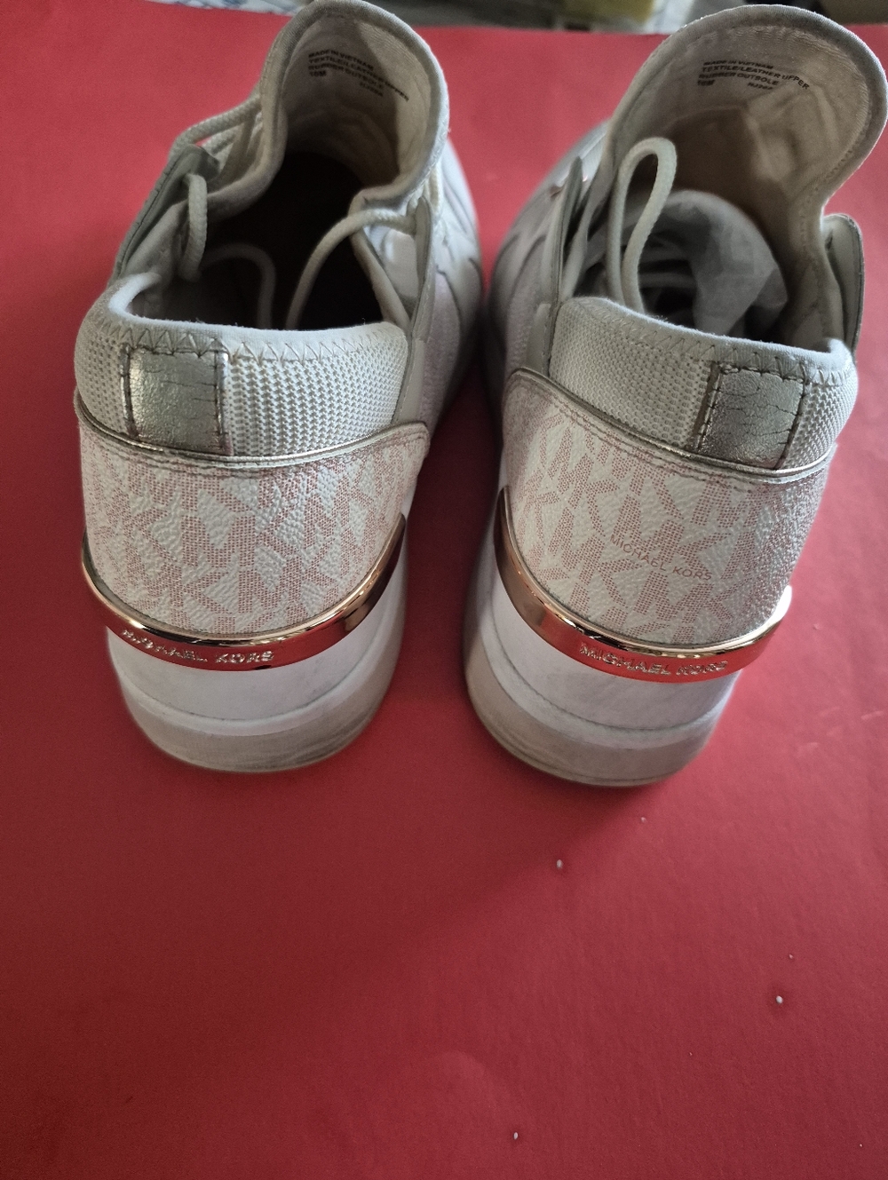 MICHAEL Michael Kors Women's Pink and White Athletic Sneakers - Picture 6 of 8